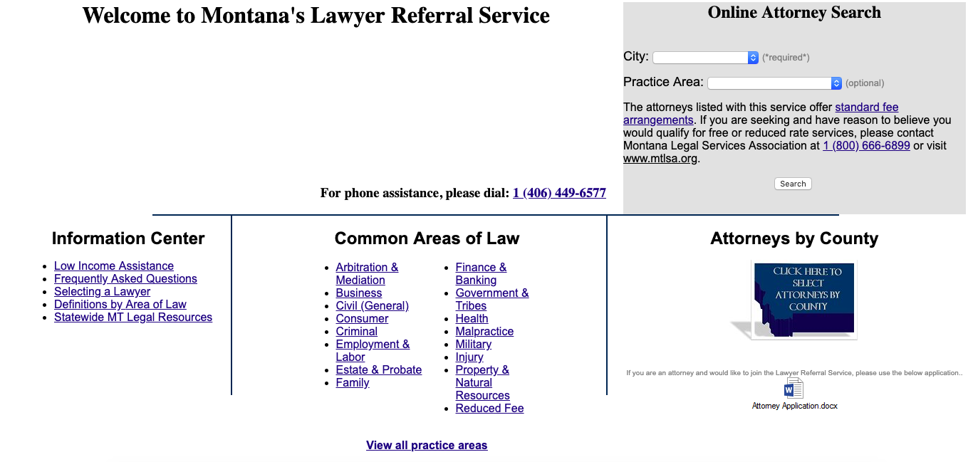 MT lawyer referral service
