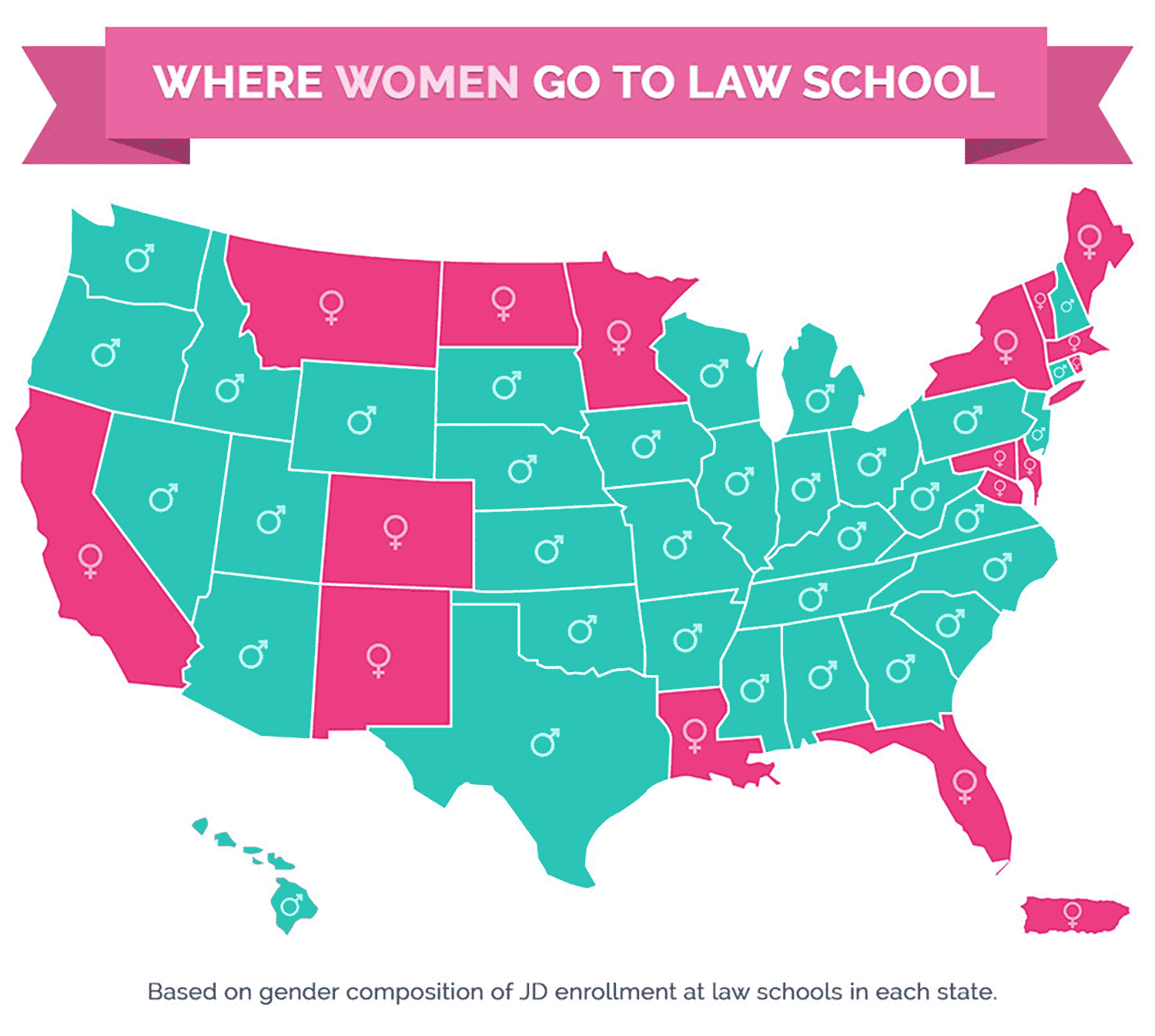 Where women go to law school in 2016