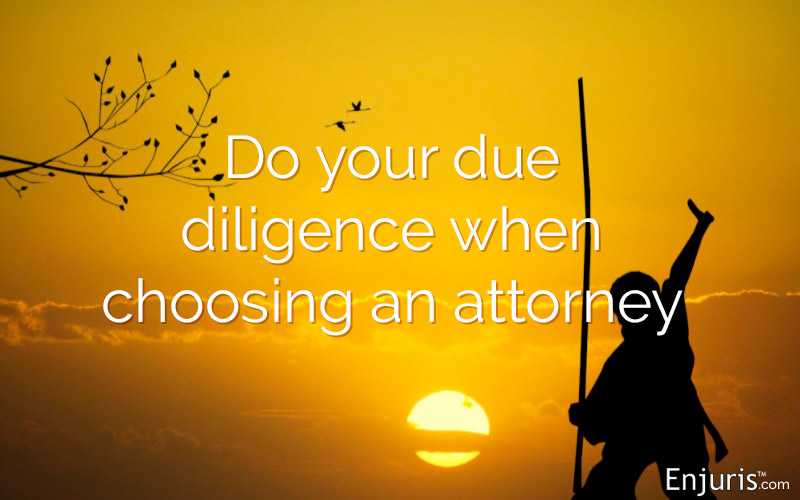 Due diligence when choosing an attorney – check past discipline actions