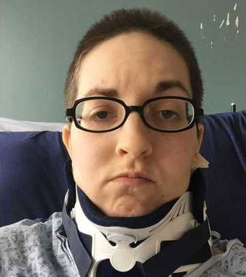 Jennifer Kain Kilgore after her second car accident.