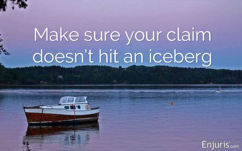 Filing a claim based on a boating accident
