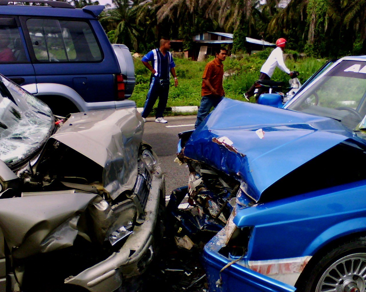 Car accident injuries, head-on accidents