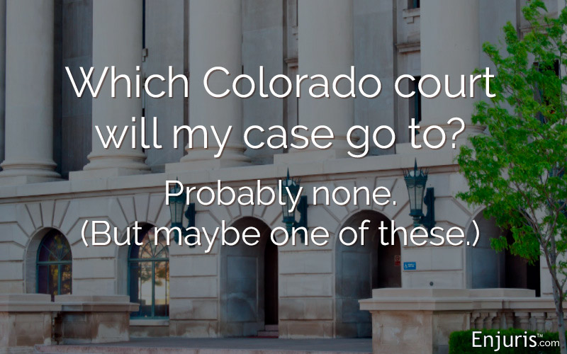 Which Colorado court will my case go to? Probably none. (But maybe one of these.)