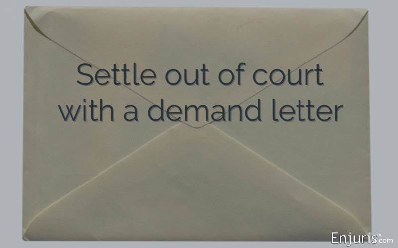 settle out of court with a demand letter