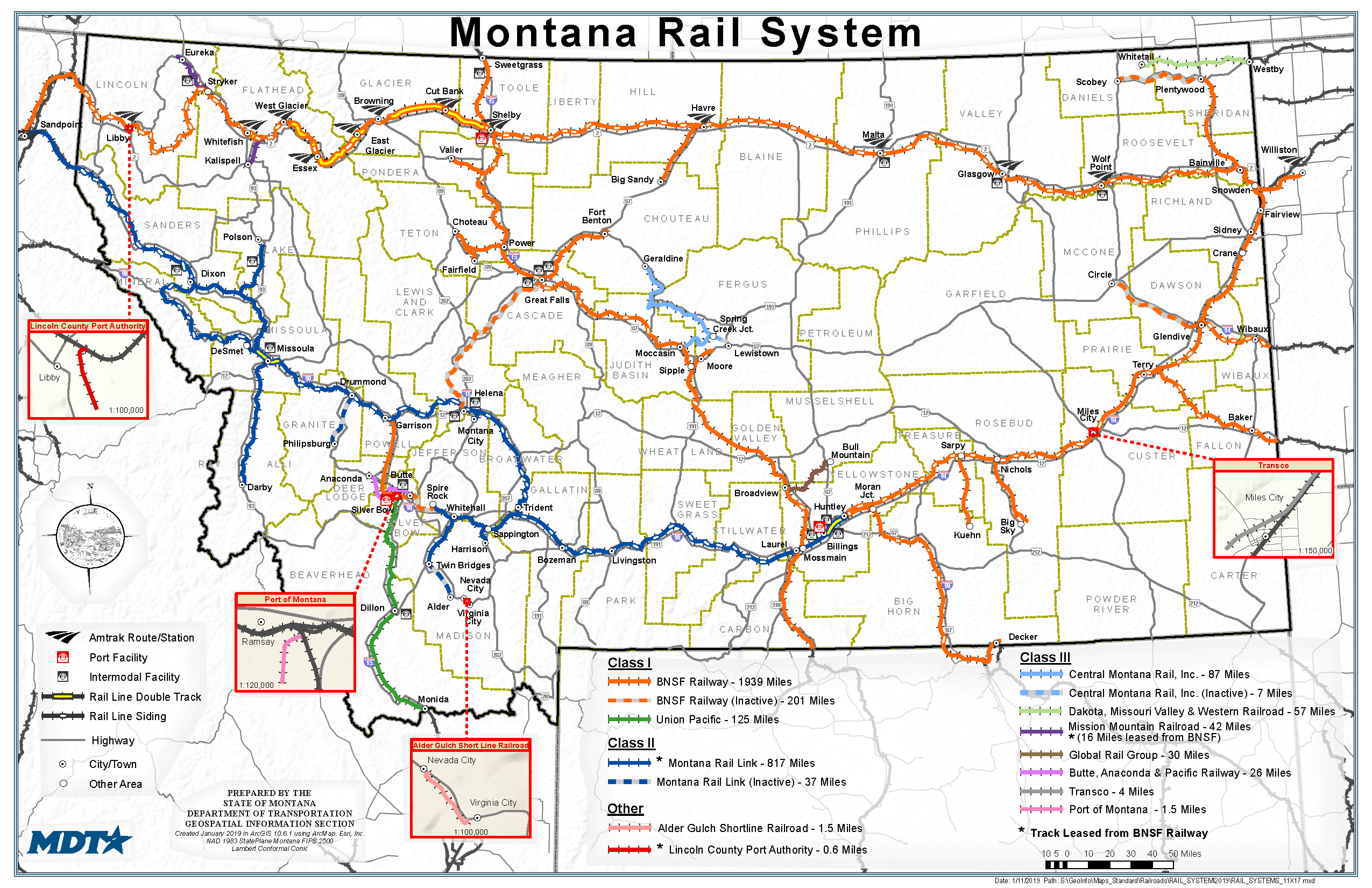 Montana railmap