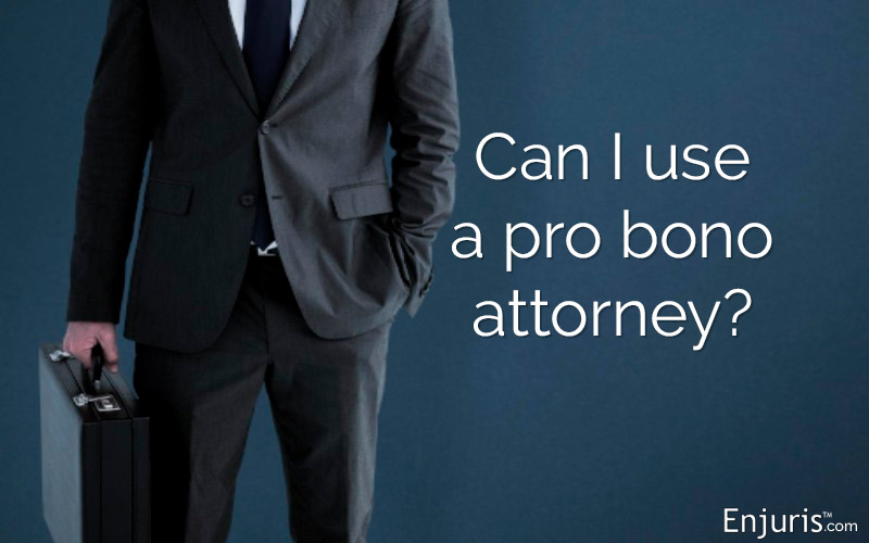 What is a pro bono attorney?