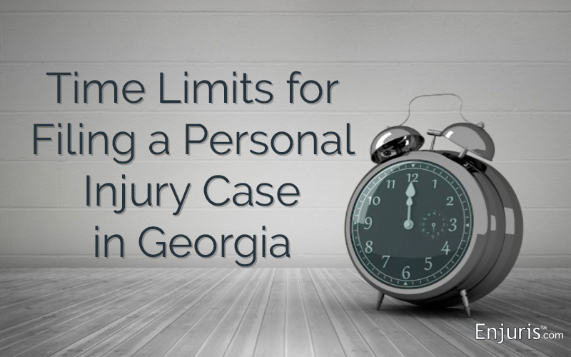 Time Limits for Filing Suit in Georgia - from Enjuris.com, a personal injury attorney directory