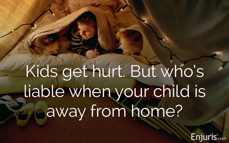 Who’s liable for a child’s injury at someone else’s home