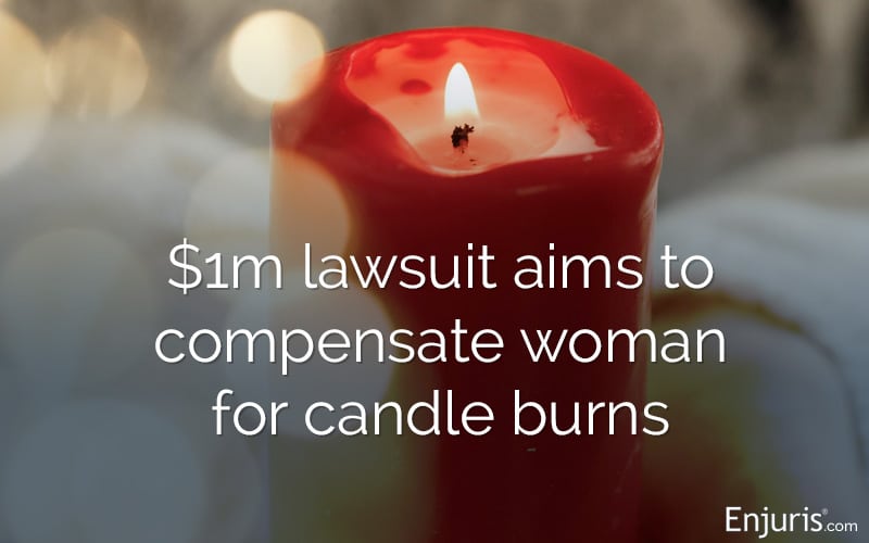 Candle burn lawsuit