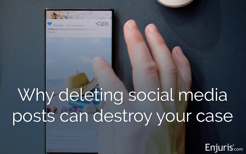 Social media spoliation